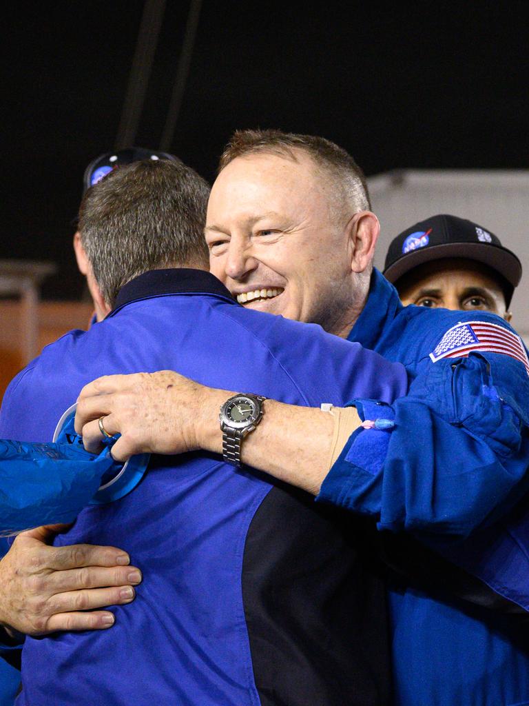 The crew arrived at the centre after splashing down earlier on Wednesday. Picture: X@NASA_Johnson