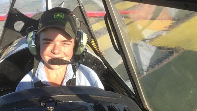 Tom Sheather, 18, was in a Cessna 172 when it crashed outside Canberra on Tuesday. Picture: Supplied