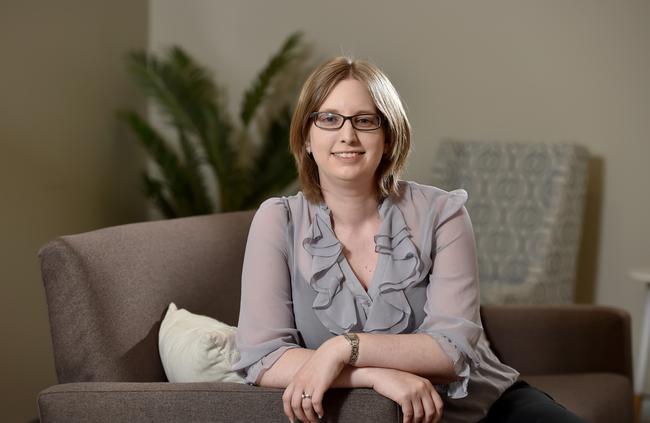 Psychologist Dr Amy Talbot at her practice at Baulkham Hills. Picture: Troy Snook