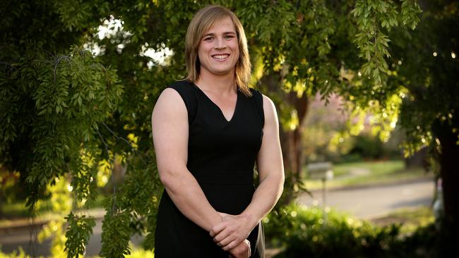 Hannah Mouncey is hoping to be drafted ahead of next year’s AFLW season. Picture: Kym Smith