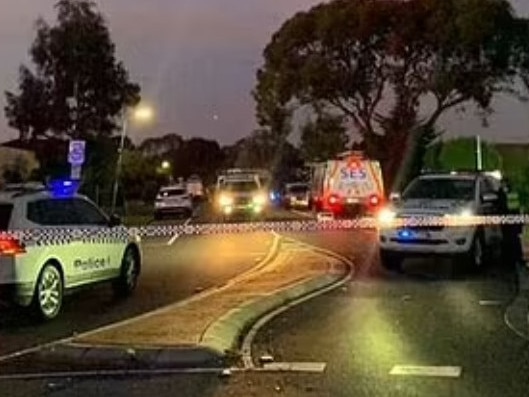 Scene image from where a teen was found dead in Melbourne's Taylors Lakes