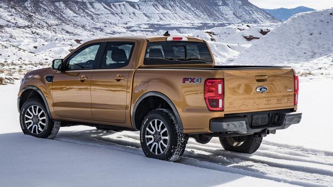 New tailgate, new tail-lights and a new rear window on the 2018 Ford Ranger. The tow hitch is tucked away now, too. Picture: Supplied.