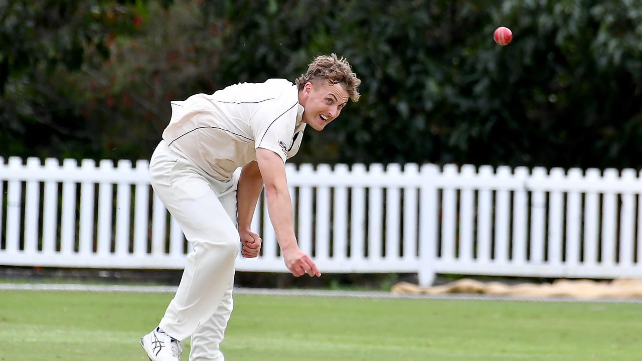 Norths bowler Connor Sully Sci-Fleet Motors club cricket competition between Valley and Norths Saturday October 1, 2022. Picture, John Gass