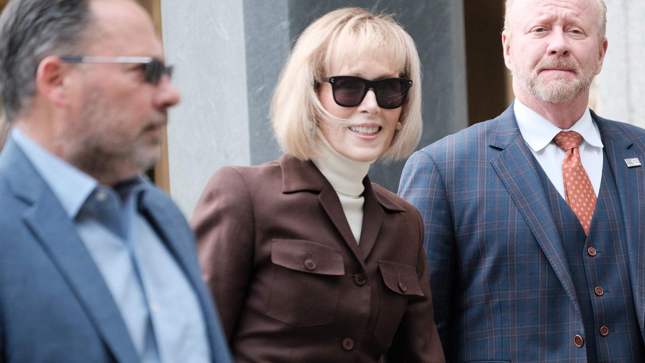 E. Jean Carroll arrives for her civil trial against former US President Donald Trump at Manhattan Federal Court in New York City on May 9. Picture: Getty Images via AFP