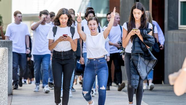 Melbourne’s 2019 school captains are excited and optimistic for the future. Picture: Tim Carrafa