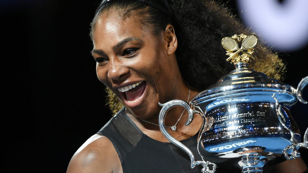 Serena Williams has been sitting on 23 grand slam titles since the Australian Open in 2017. Picture: AFP