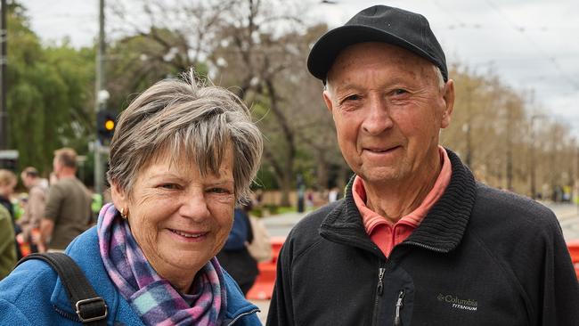 South Australians gathered at Parliament House, North Tce, to witness the Proclamation of the ascension of King Charles III. Picture: Matt Loxton