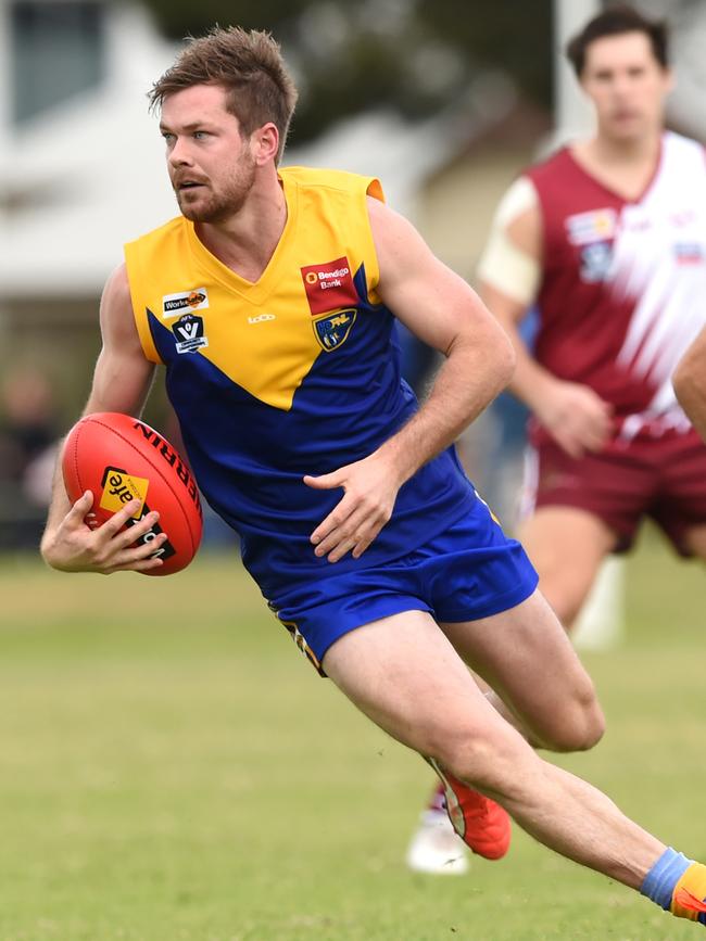 Sean Morris in action for the Heathcote District FL. Picture: David Smith