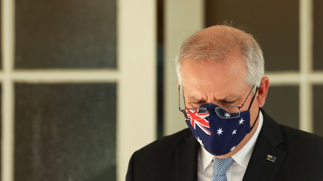 Prime Minister Scott Morrison has confirmed 26 people were on board an evacuation flight from Afghanistan which touched down in the United Arab Emirates this morning. Picture: Brendon Thorne/Getty Images)