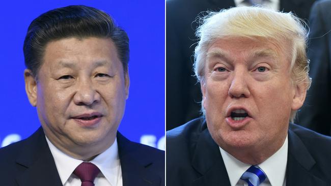 China's President Xi Jinping (L) has hit back at tarrifs announced this week by US   President Donald Trump (R).