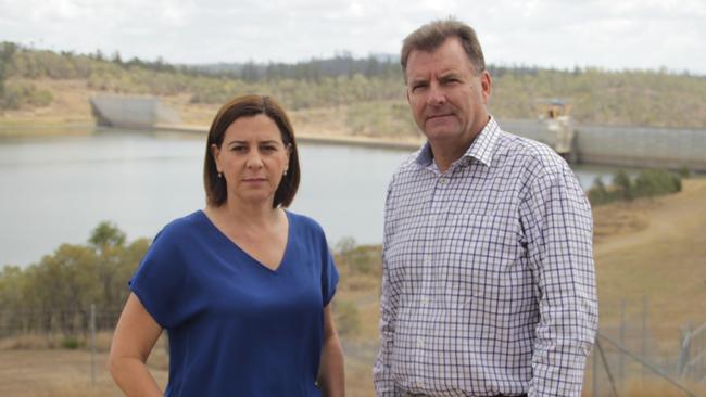 Opposition leader Deb Frecklington, with Burnett MP Stephen Bennett at Paradise Dam, says the State Government is ignoring the needs of the regions.