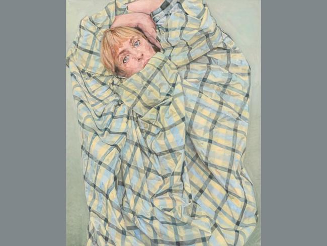 With the shadow by Clare Thackway is a self-portrait, drawing on Jungian concepts of the unconscious part of the psyche. Picture: Clare Thackway, Archibald 2025, Photo: Art Gallery of New South Wales, Jenni Carter