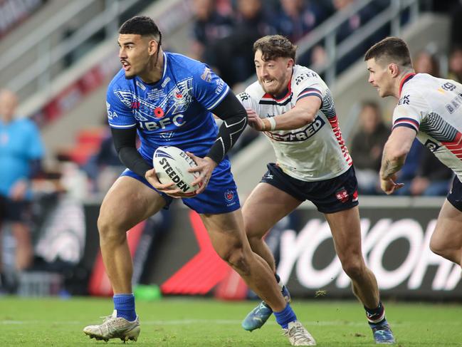 Jarome Luai has revealed the anguish Terrell May experienced over his Roosters exit while on Samoa duties. Picture: NRL Photos