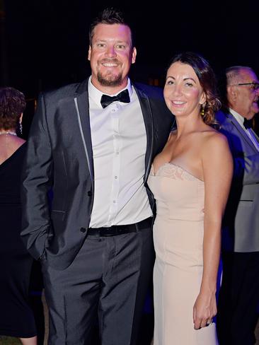 Jimmy Riggall, and Michelle Riggall at the 2017 Qantas Darwin Turf Club Gala Ball at SkyCity Casino. Picture: MICHAEL FRANCHI