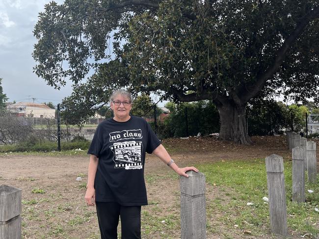 Manager Sharon Kanna outside the blocked off area where staff once parked. Picture: Nilsson Jones