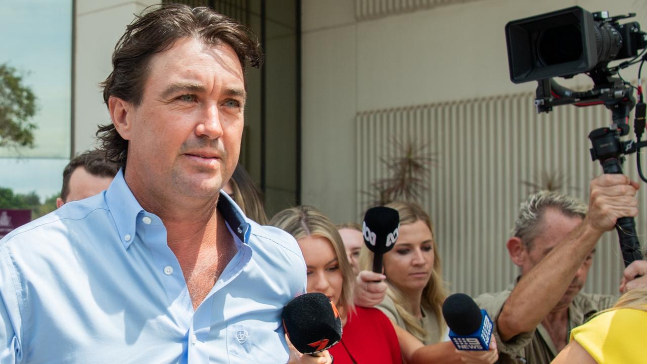 Matt Wright leaves the Darwin Local Court. Picture: NCA NewsWire/ Pema Tamang Pakhrin