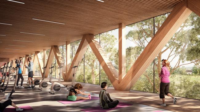 The fitness centre proposed for the pool complex.