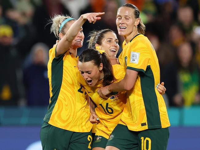 The Matildas have formed an elite bond - and a tearful surprise is at the centre of it all. Picture: Getty