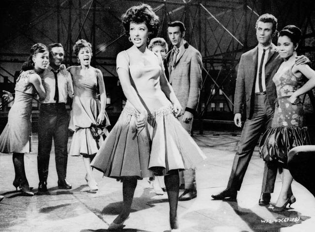 Actor Rita Moreno (centre) in a scene from 1961 film West Side Story.