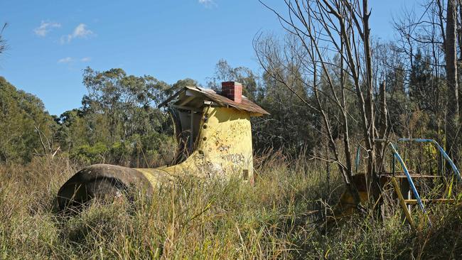 The remains of what was Magic Kingdom theme park in Lansvale in Sydneys west. Picture: Richard Dobson