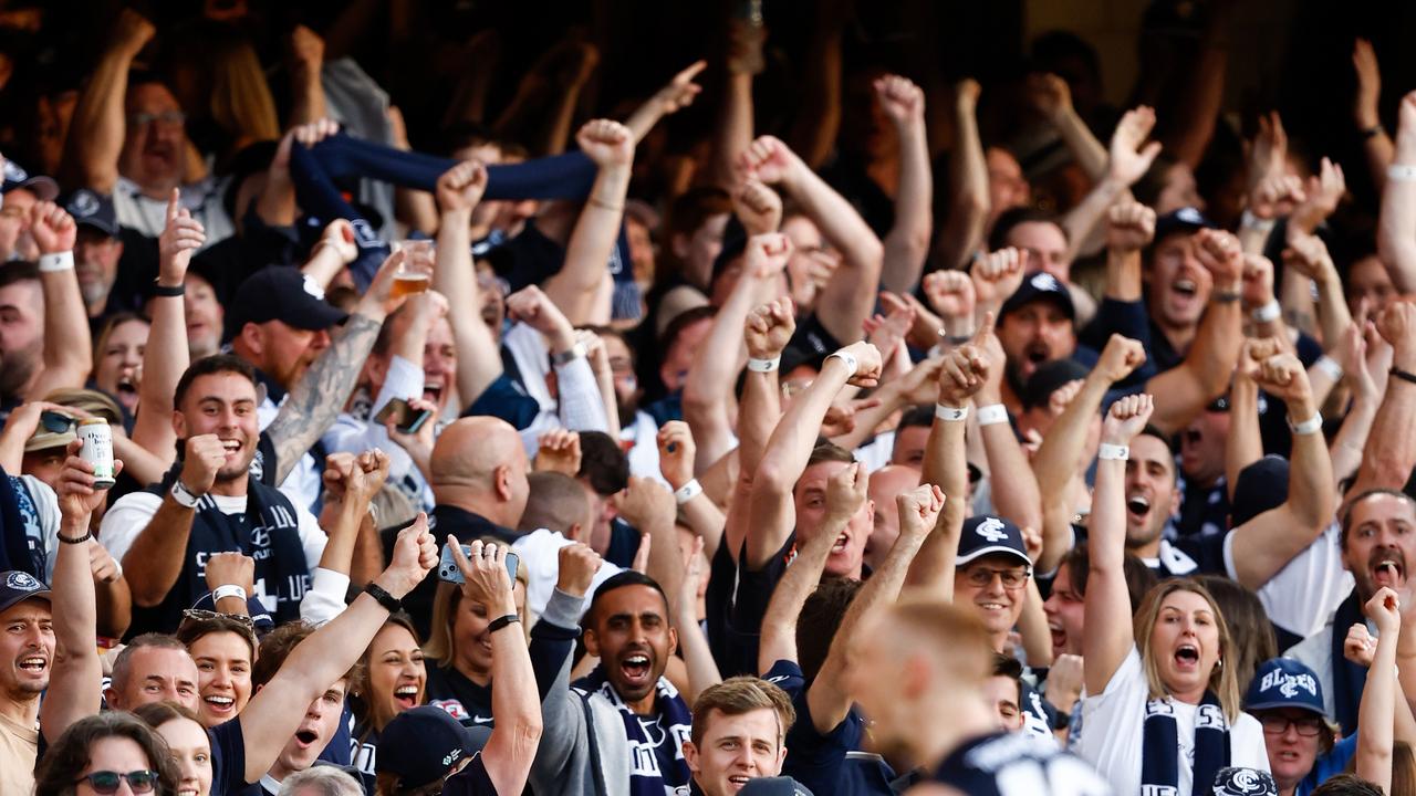 The Brisbane crowd found their voice on Saturday. (Photo by Michael Willson/AFL Photos via Getty Images)