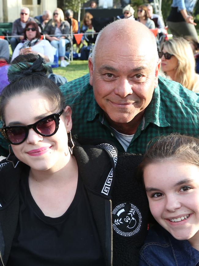 Greg Carroll with Amilia Carroll and Stella Carroll. Picture: Julie Kiriacoudis