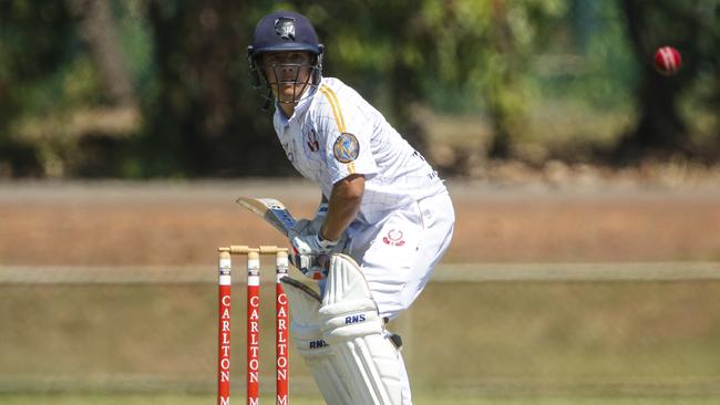 Batsman Daniel Leerdam in action for Tracey Village in Darwin. Pic Glenn Campbell