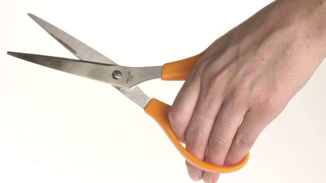 Goodchild has been accused of wielding a pair of scissors.