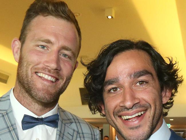 MELBOURNE CUP DAY AT BUNDALL.Rugby league players l-R Gavin Cooper and Johnathan Thurston.  Picture Mike Batterham