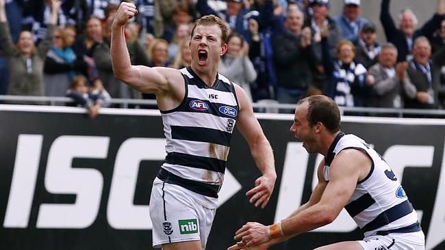 Steve Johnson won three premierships in his time at Geelong. Picture: Wayne Ludbey