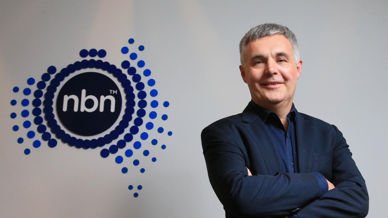 NBN CEO Stephen Rue at the company’s Melbourne office. Picture: Aaron Francis/The Australian