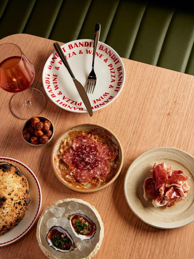 A variety of snacks at Bandit Pizza and Wine, Hyde Park.