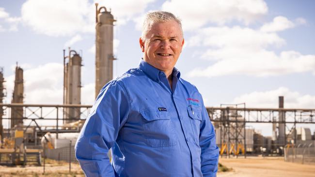 Santos managing director Kevin Gallagher at the Moomba gas processing plant.