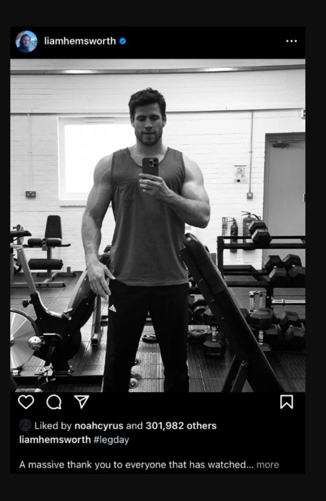 Liam Hemsworth's new Instagram post – liked by none other than his ex’s younger sister.