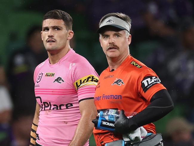 Nathan Cleary failed a HIA against the Storm. Picture: Daniel Pockett/Getty Images