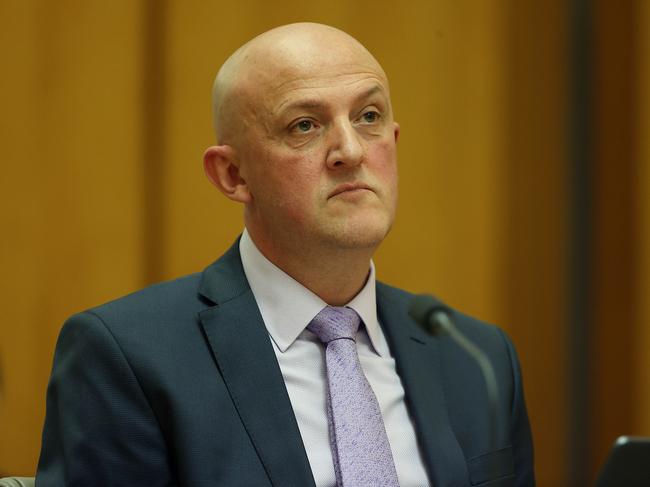 CANBERRA, AUSTRALIA NewsWire Photos APRIL 29, 2021:  Mike Burgess, Director-General of Security during an inquiry into extremist movements and radicalism in Australia, at Parliament House in Canberra.Picture: NCA NewsWire / Gary Ramage