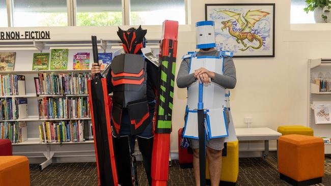 Dark Marine and Kommissar at the City of Darwin Geektacular event, 2025. Picture: Pema Tamang Pakhrin