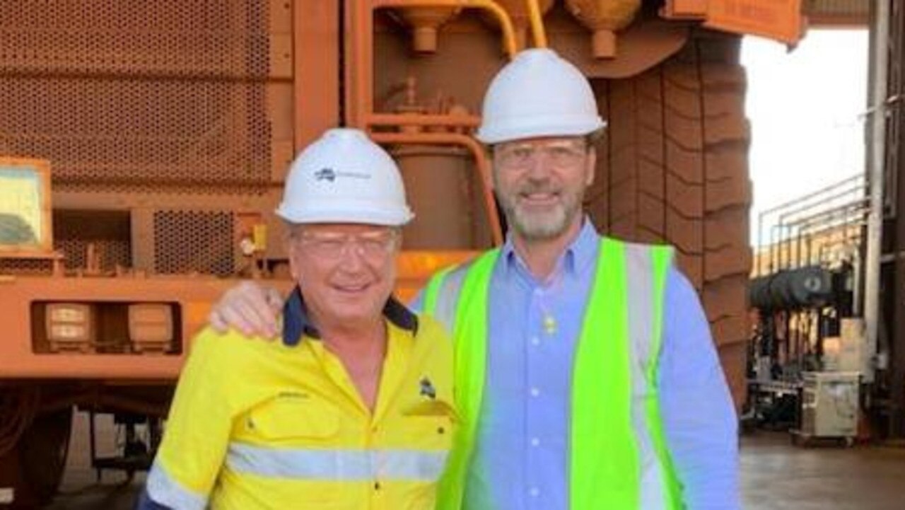 Fortescue boss Andrew Forrest with E.ON chief operating officer Patrick Lammers.