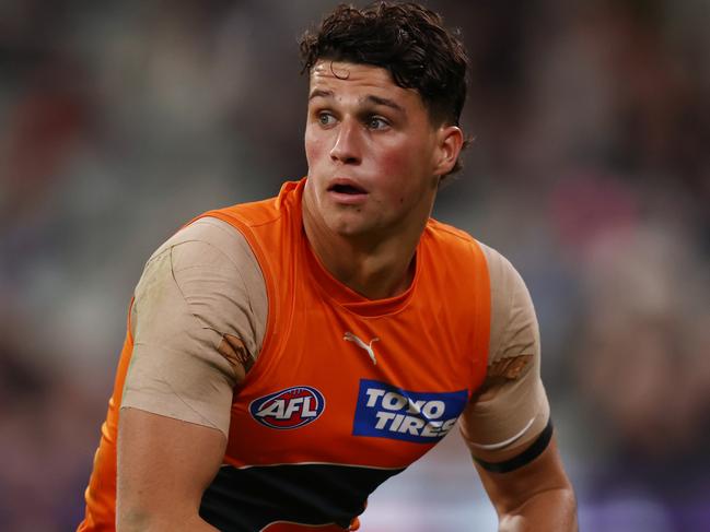 MELBOURNE. 14/05/2023.  AFL. Round 9. Collingwood vs GWS Giants at the MCG.   Finn Callaghan of the Giants  .  Pic: Michael Klein