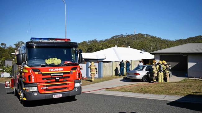 HOUSE FIRE: No-one was injured after a passer-by helped extinguish a house fire in South Gladstone. Picture: Mark Zita GLA180619FIRE