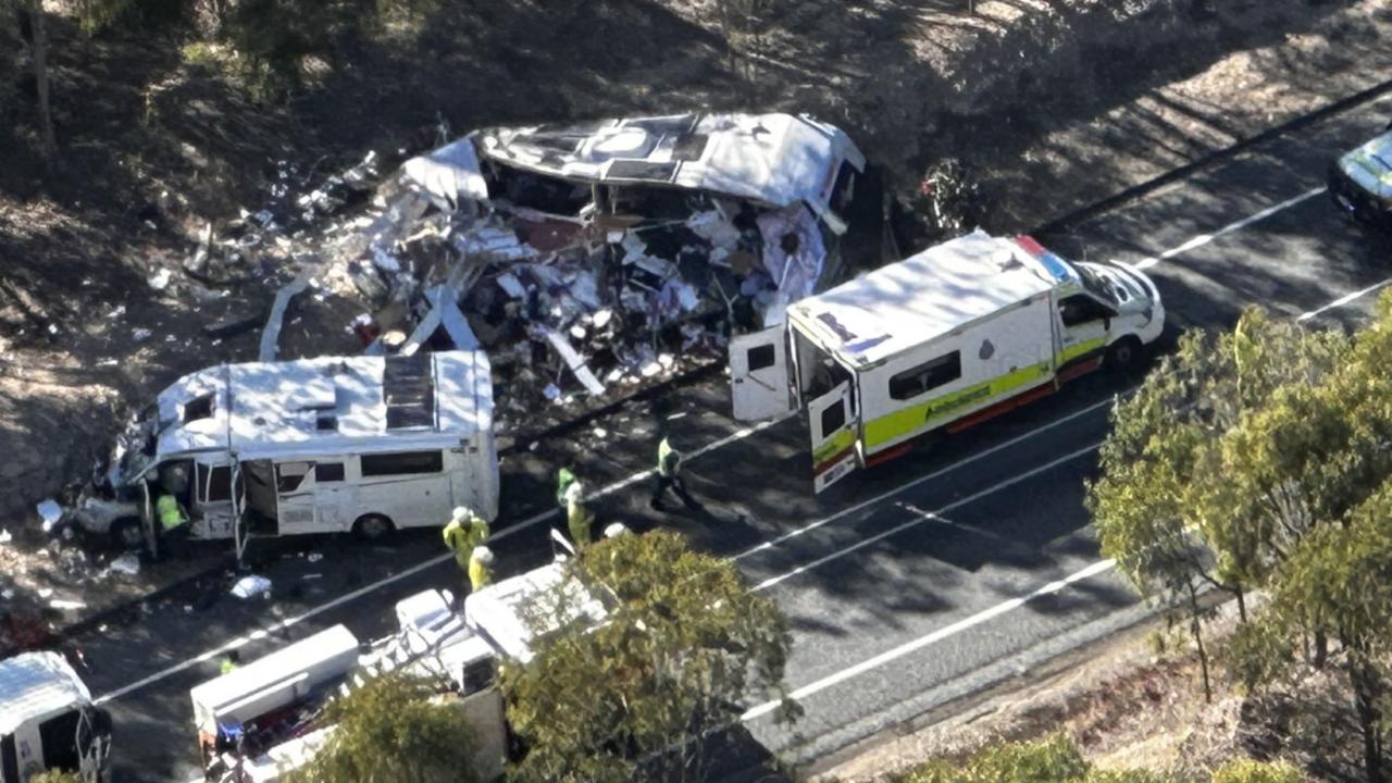 Serious multivehicle crash on the Bruce Highway at Clairview