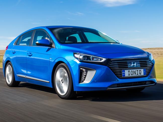 The 2018 Hyundai Ioniq Hybrid petrol-electric car. Picture: Supplied.