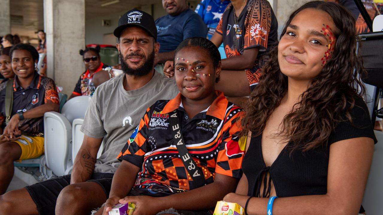 Philimina Wosomo, Shayla-Rae Tyson, Albert Rubu-Wosomo and Anai Kabai Wosomo at the 2024 Deadly Cup Carnival. Picture: Pema Tamang Pakhrin