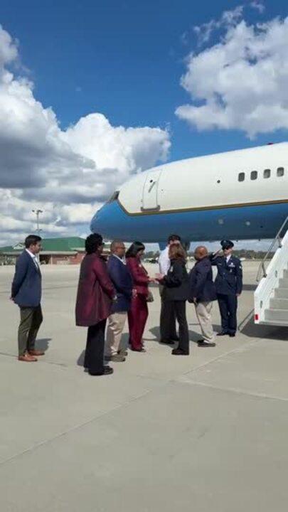 Kamala Harris Arrives in Georgia to Survey Damage From Hurricane Helene