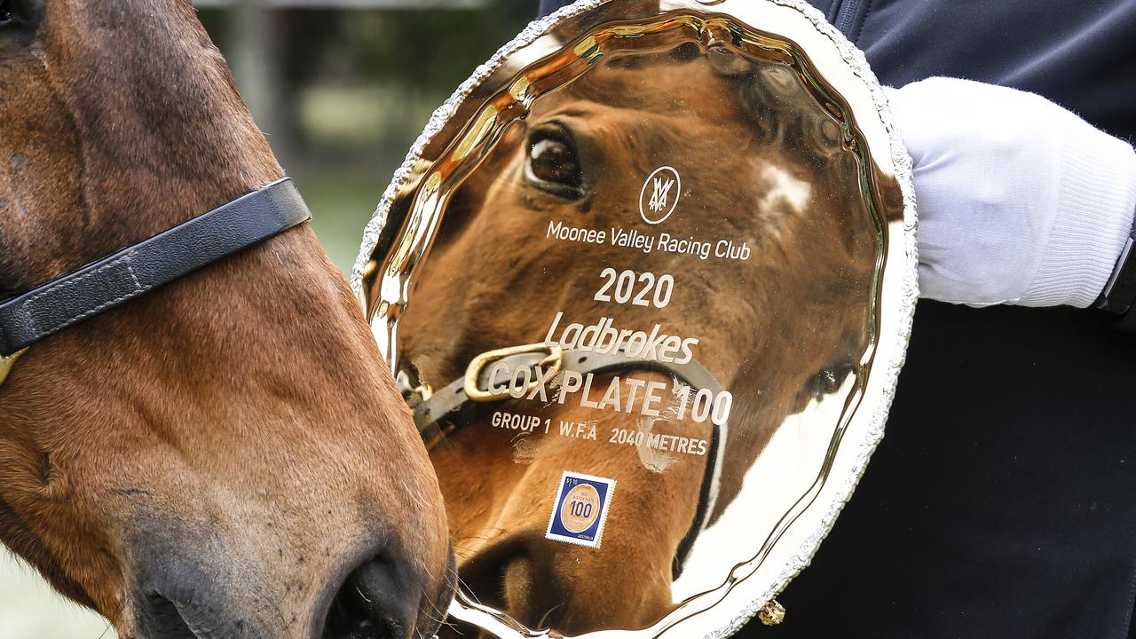 Two-time Cox Plate winner Fields Of Omagh and the 2020 Cox Plate.