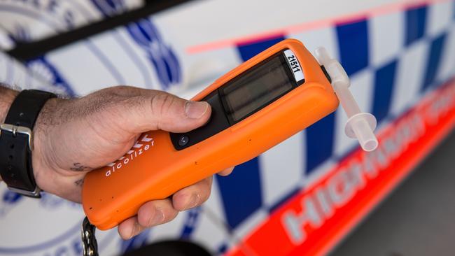 NSW police breath testing drink driver. 07 October 2016