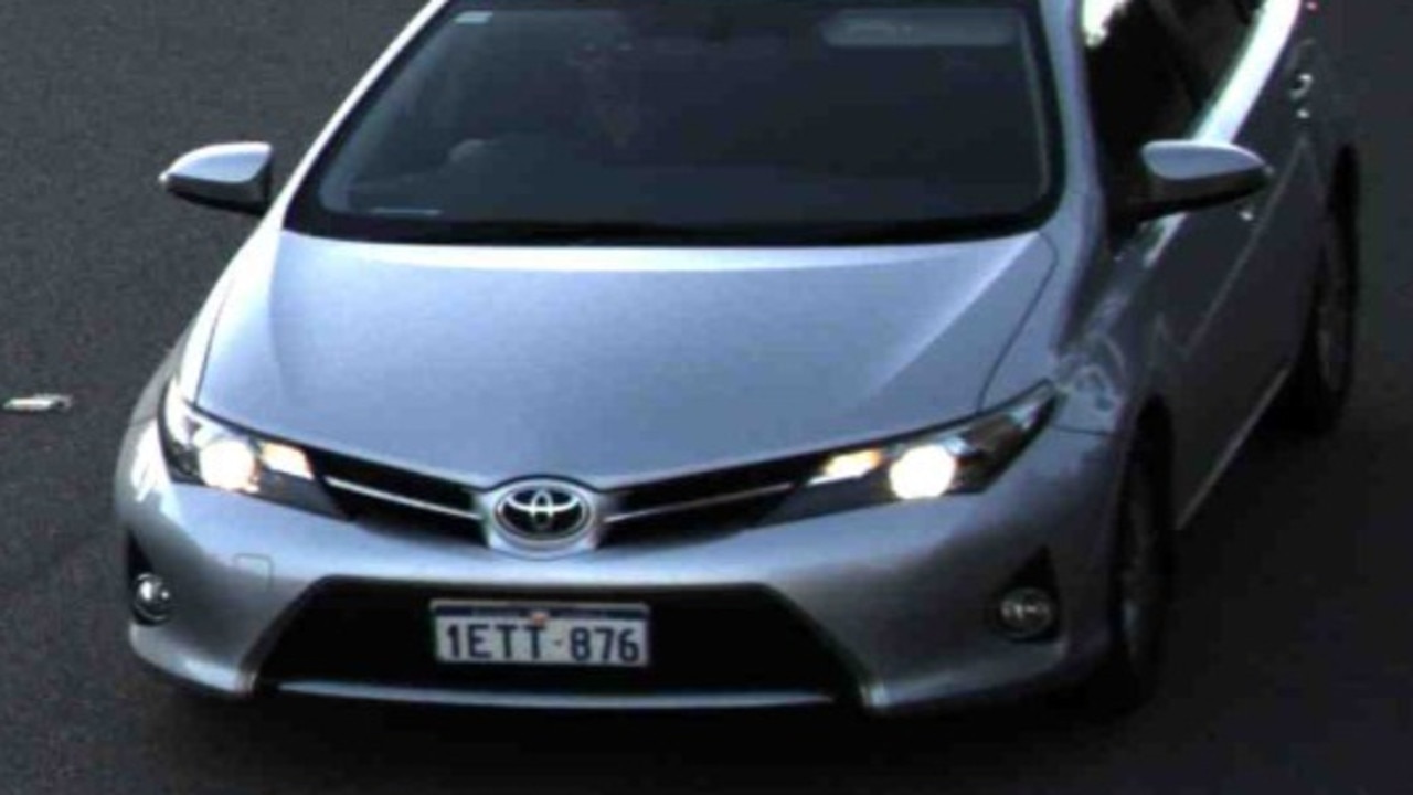 Mr Faria might be driving this silver Toyota Corolla hatch. Picture: WA Police. ​