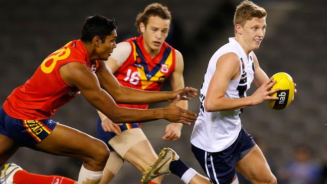 Lachie Whitfield in action for Vic Country during the 2012 under 18 championships. Pic: AFL Media