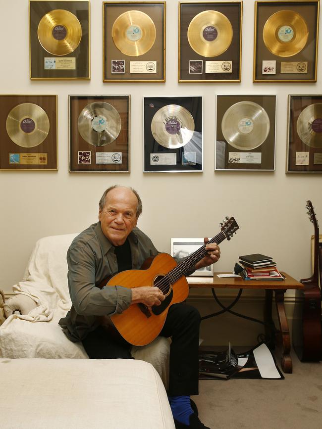 Glenn Shorrock at his Double Bay home. Picture: John Appleyard