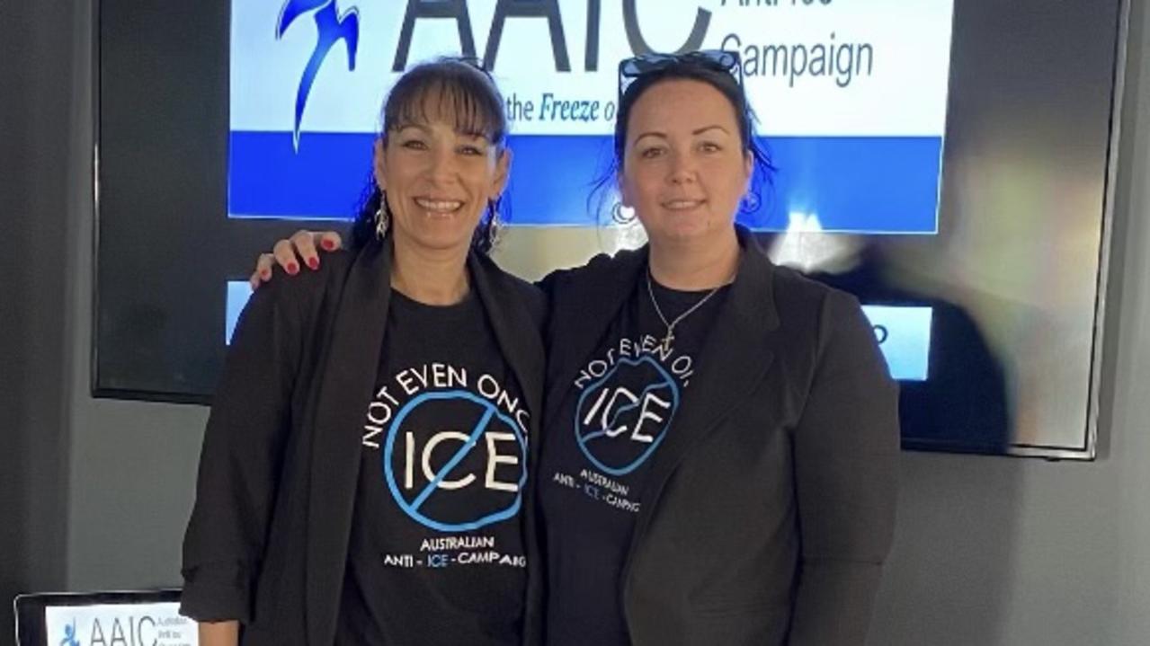 Australian Anti Ice CEO Andrea Simmons (left) and educator Tania (right). Picture: Supplied